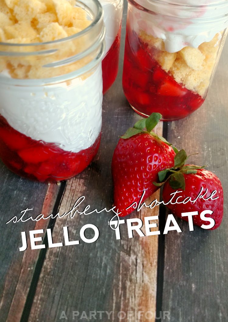 Strawberry Shortcake Jello Treats