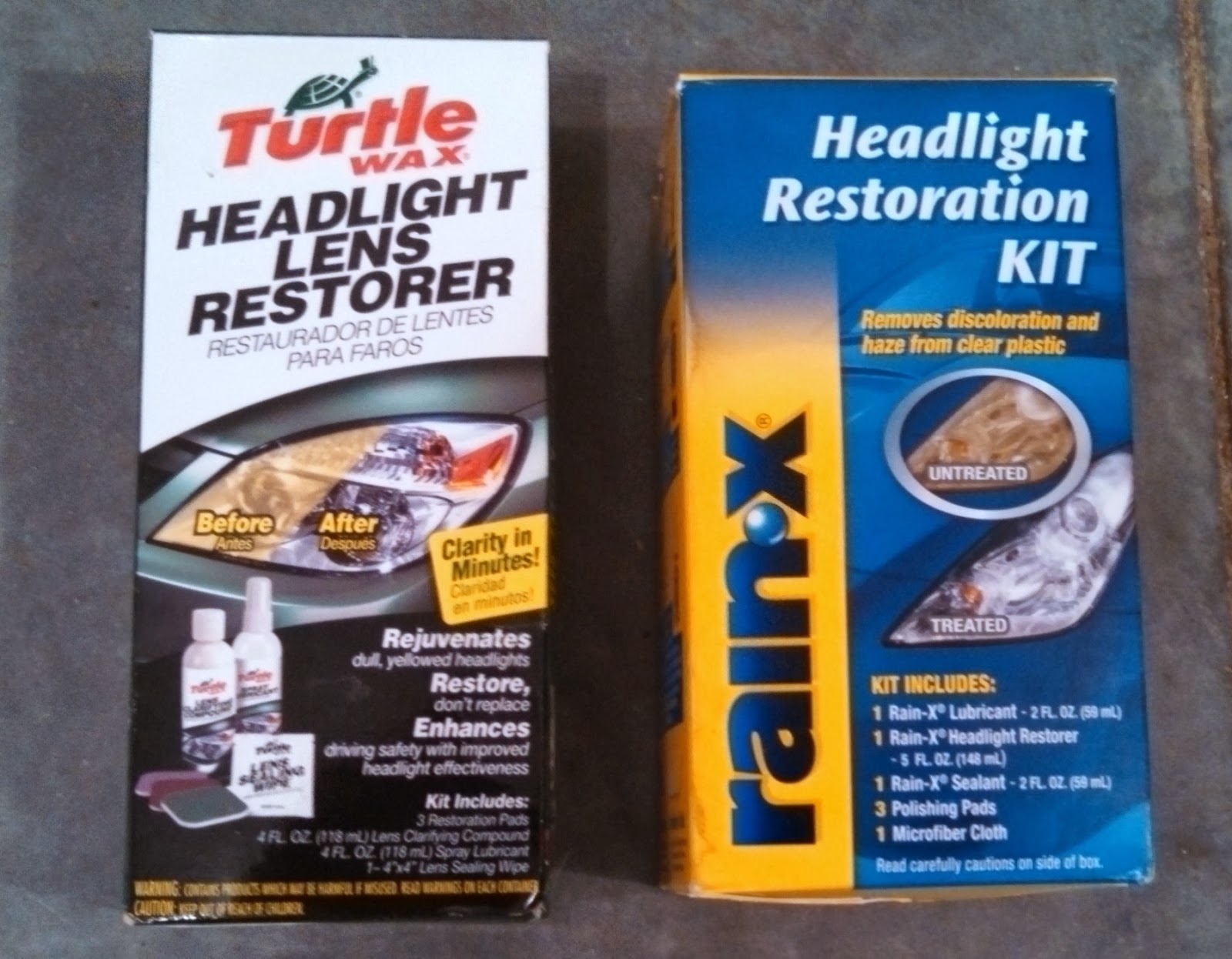 Penny Pincher Journal: Headlight Restoration Kit: Rain-X vs Turtle Wax