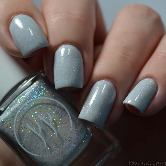 white holographic nail polish