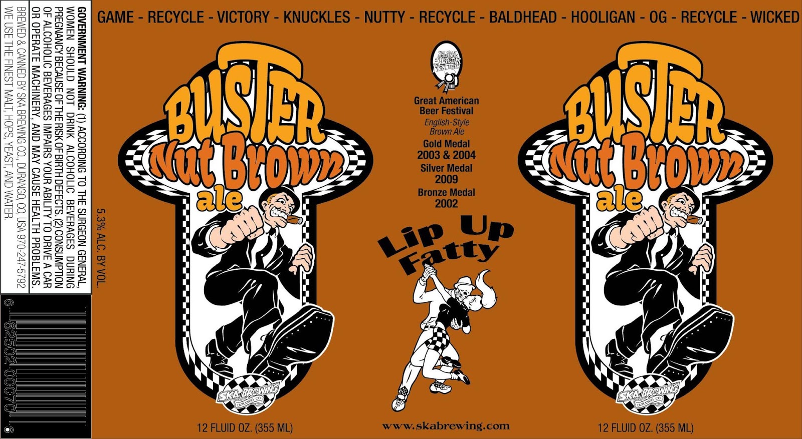 Ska Brewing Buster Nut Bown Ale & Decadent Imperial IPA Cans