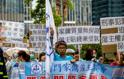 Uma centena de patrões nas ruas de Macau pela regulação do trabalho das domésticas