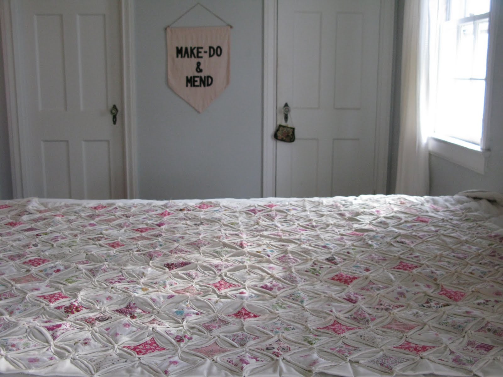 Sew Nancy cathedral window quilt