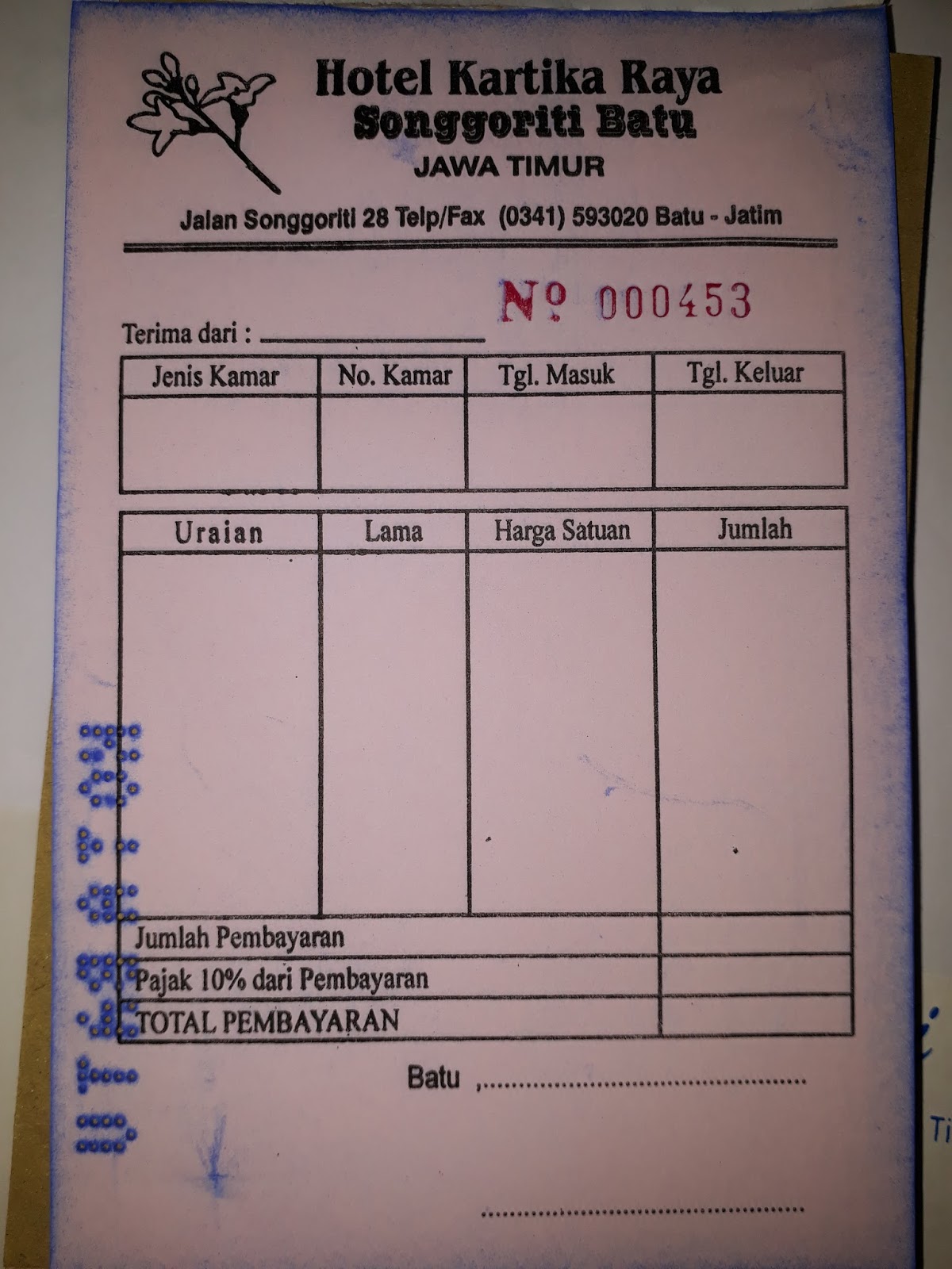 Nota Penginapan