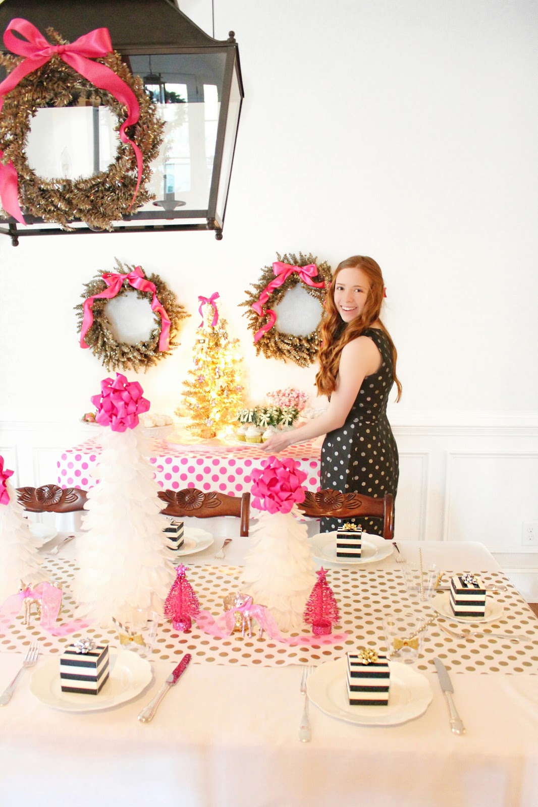 Pink and Gold Christmas Party Gracie In Prep