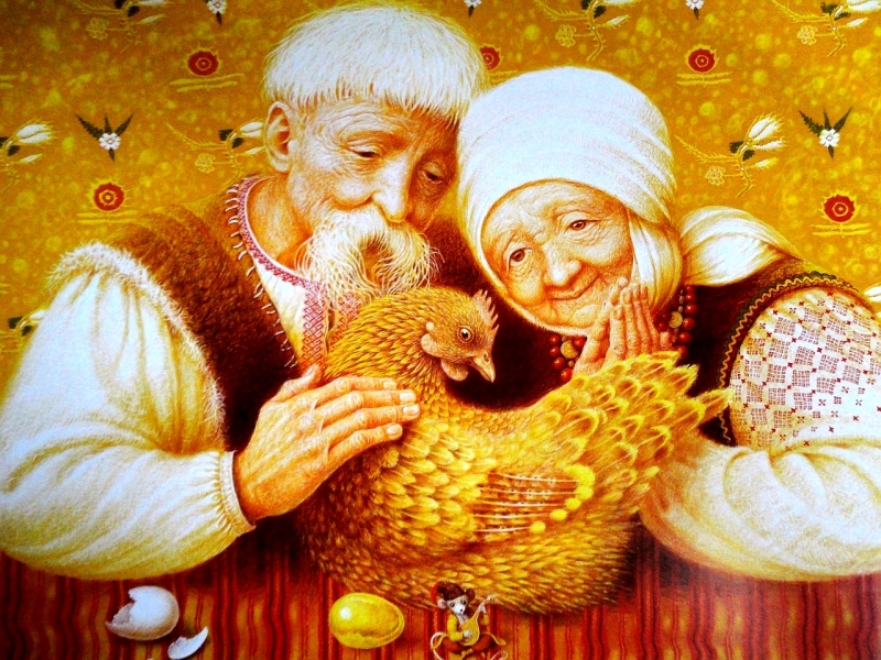 Курочка ряба картины