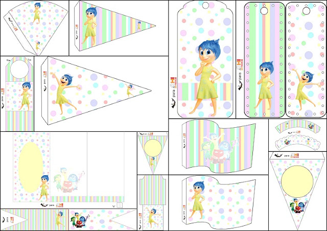 Del Revés, Intensamente o Inside Out: Imprimibles Gratis para Fiestas.