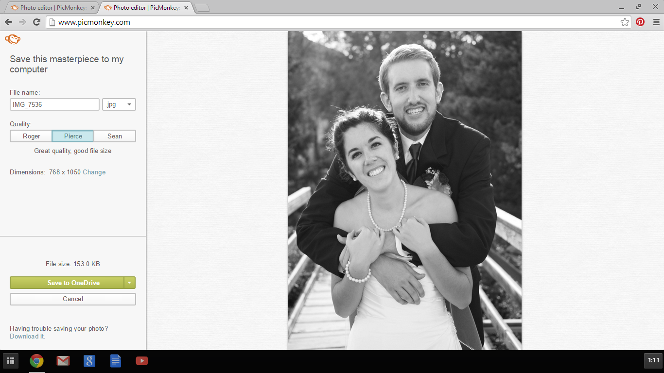 wedding picture design project 