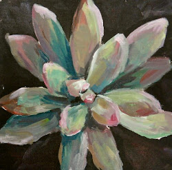 succulent painting plants acrylic succulents abstract demonstration student below then posted realistic looking