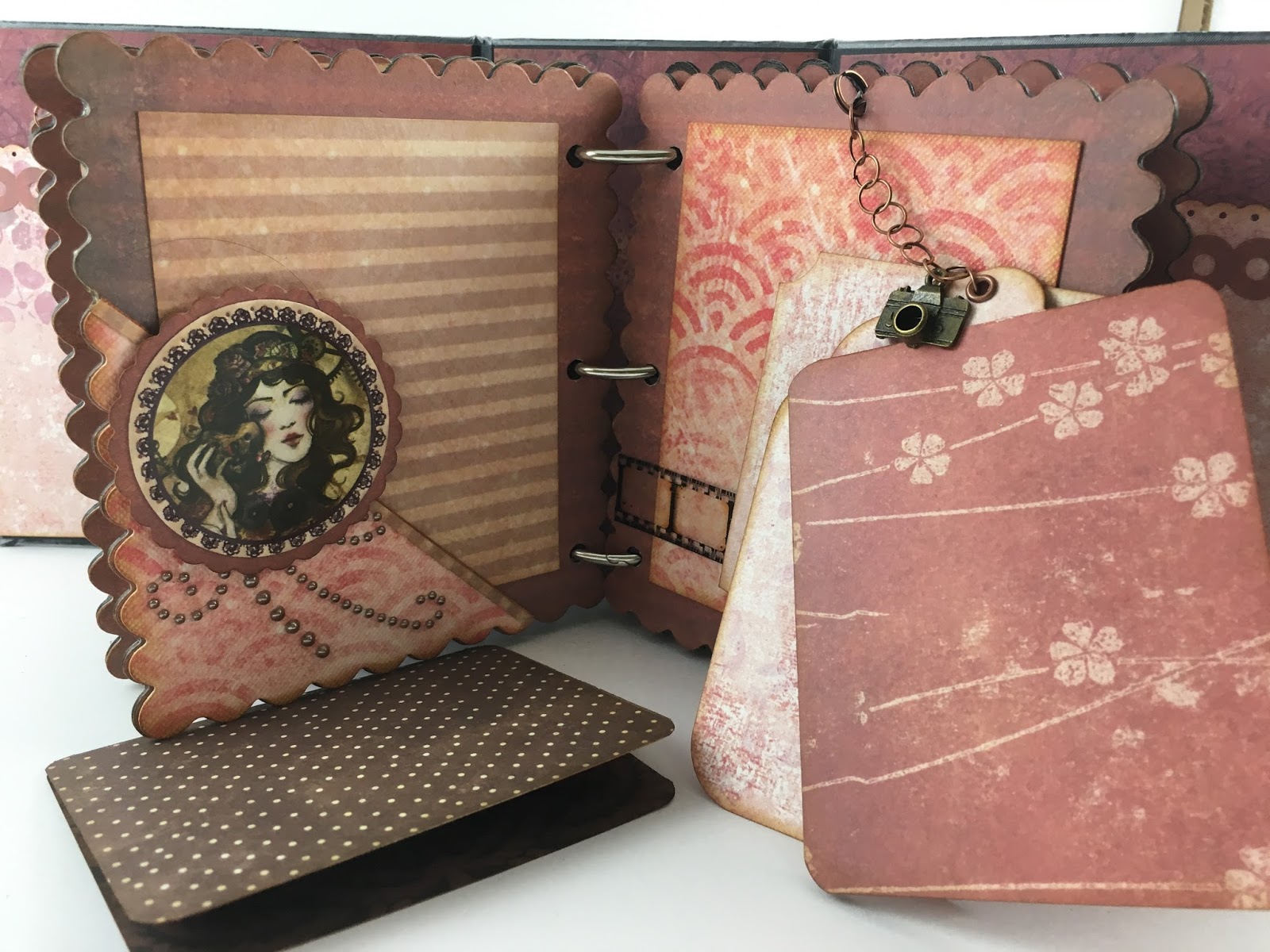 Create for Memories Mini Scrapbook Album Using Santoro London Paper Collection