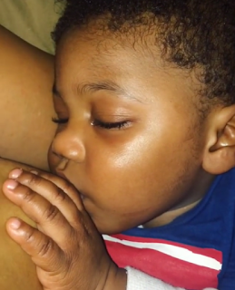 3 Yomi Black's wife shares breastfeeding video of her 14 month old son