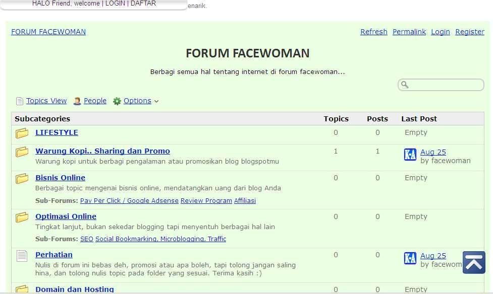 Topic post. SEO forums.