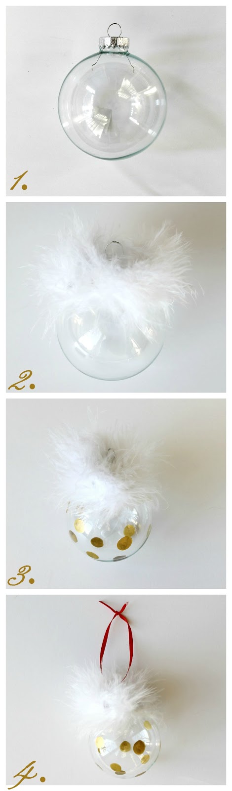 Monthly DIY Challenge- feather boa ornaments