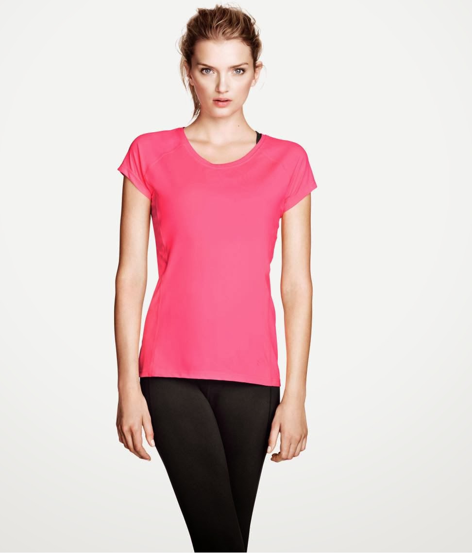 H&M Sportswear Lookbook December 2013 featuring Lily Donaldson