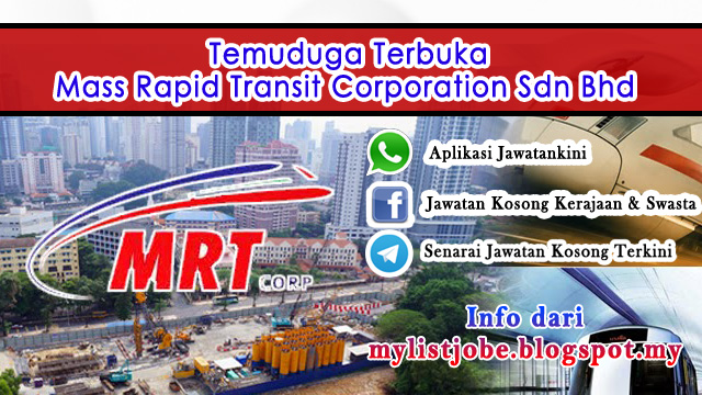 Jawatan Kosong di Mass Rapid Transit Corporation Sdn Bhd 