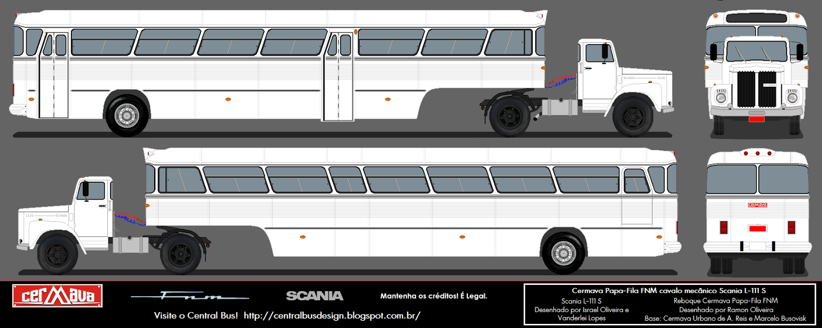Central Bus: Cermava Papa-Fila FNM cavalo mecânico Scania L-111 S
