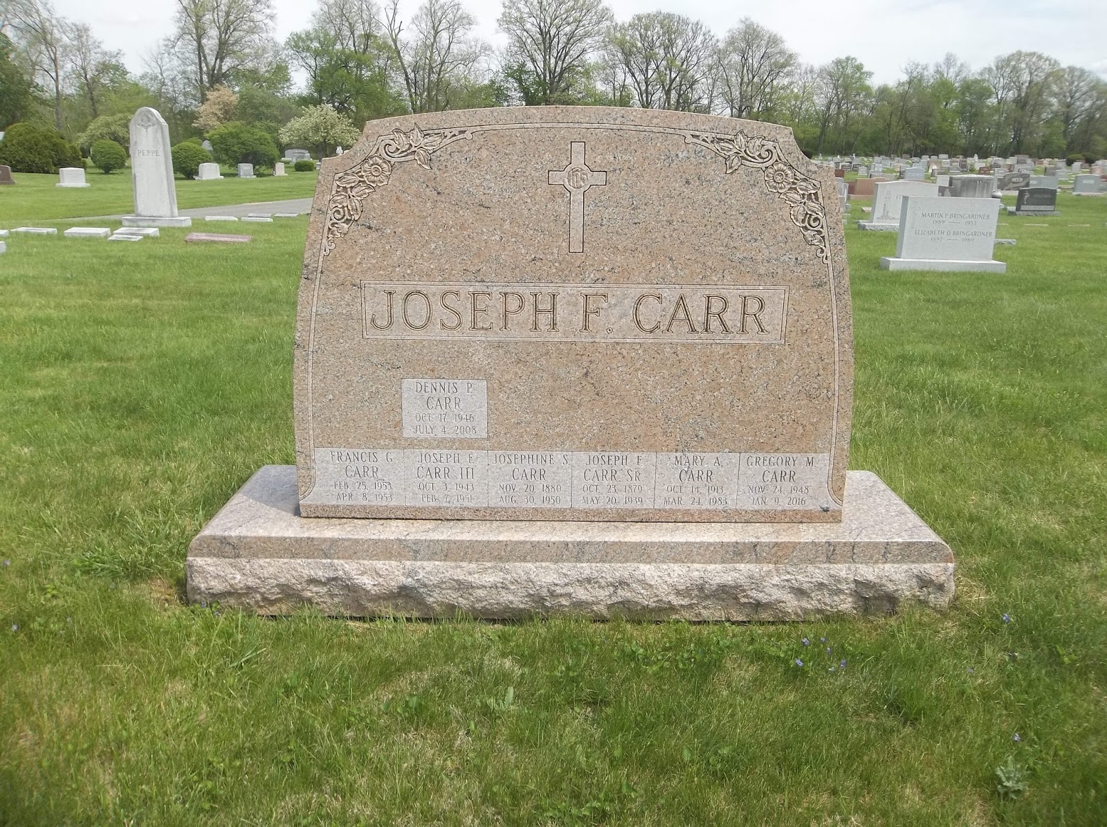 Travels of a Hobgoblin Taphophile Joseph Carr (NFL President) St