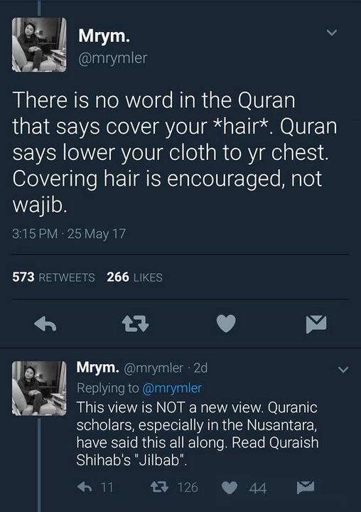 Dakwa Quran Tidak Suruh Sembunyikan Rambut, Feminis Maryam 