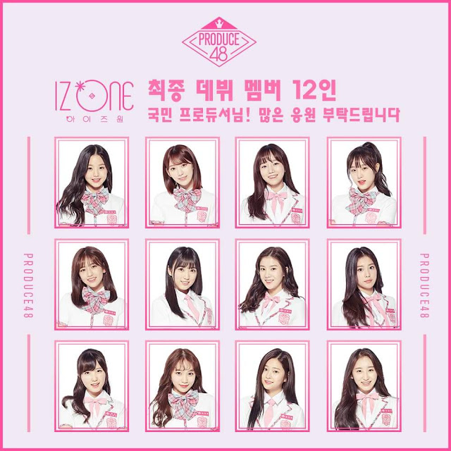 PRODUCE 48: 12 Japan - Korean Trainees to debut as IZONE