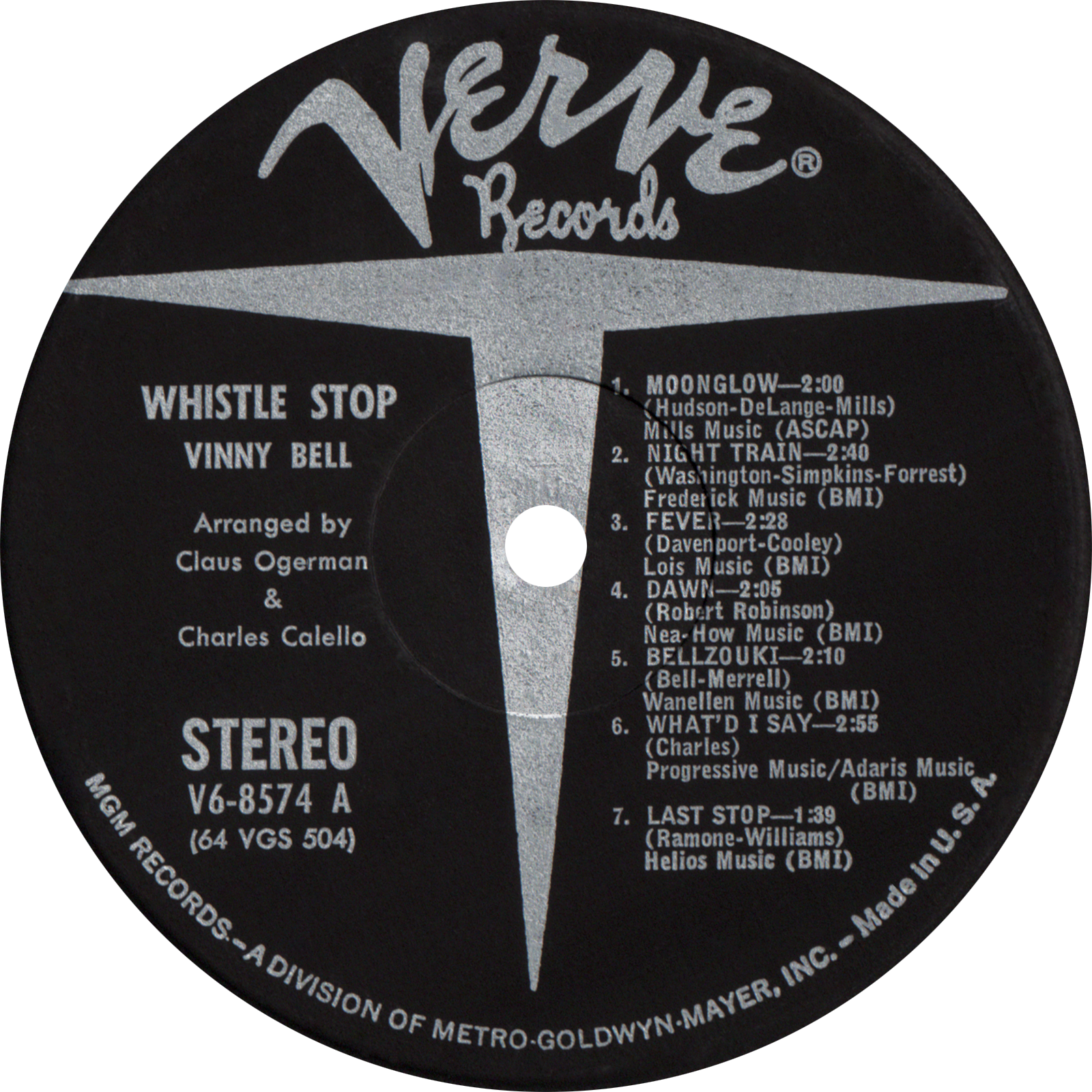 Stereo Candies VINNY BELL "WHISTLE STOP" (1964)