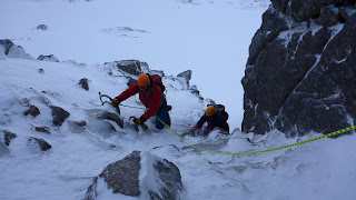 Under 18's father and son team guided winter climbing on Cairngorm