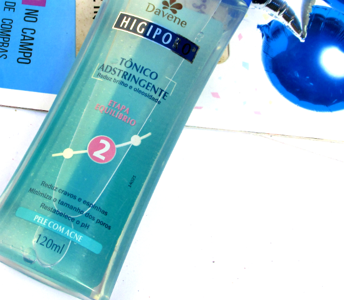 Tônico Adstringente Higiporo Davene para pele com Acne Tônico Adstringente Higiporo Davene para pele com Acne, 120ml, embalagem azul.