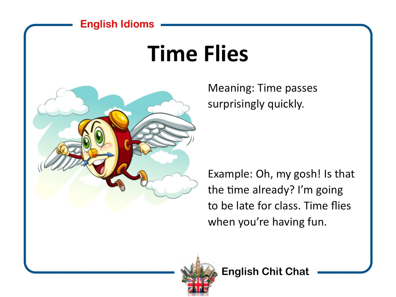 English Chit Common Idioms And Pictures