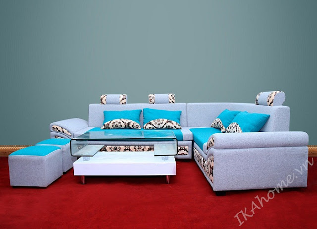 Hình ảnh mẫu sofa đẹp giá rẻ Hà Nội với thiết kế có họa tiết hoa văn trang trí