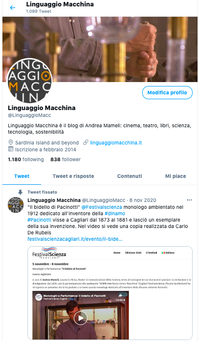 Twitter @LinguaggioMacc