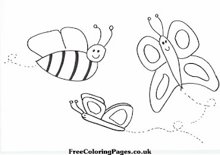 Desenhos Para Colori traço de abelhas e flores  desenhar