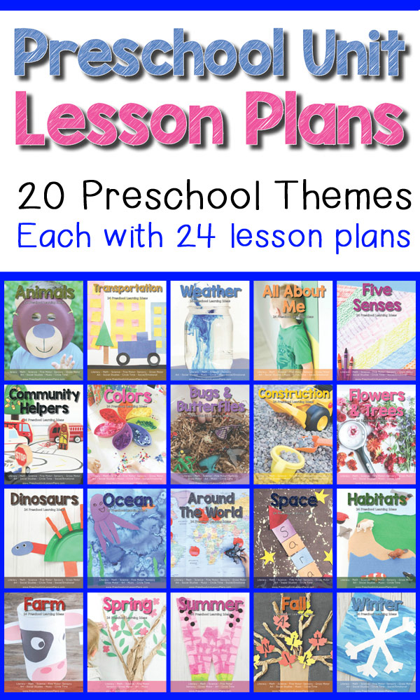 20 Preschool thematic units with fun and creative activities based on books. Step-by-step lesson plans that are done for you and perfect to enhance your preschool curriculum!
