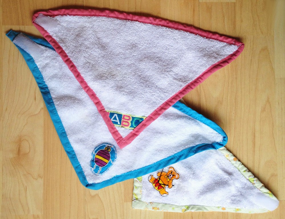 New Grandma Wants to Sew! A New Baby Towel, and Easy Dribble Bibs