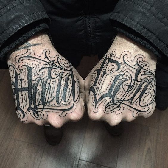 Tatuagens Masculinas Escritas com Nomes e Frases