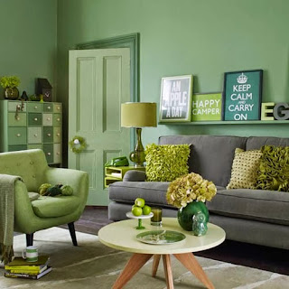 sala color gris verde