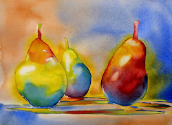 watercolor pears still paintings watercolour painting under