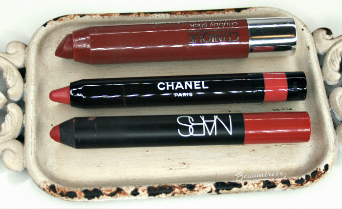 Chanel Le Rouge Crayon de Couleur Lipstick comparison clinique chubby stick