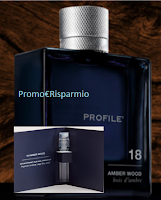 Campione omaggio profumo Profile 18 Amber Wood Logo Campione omaggio profumo Profile 18 Amber Wood