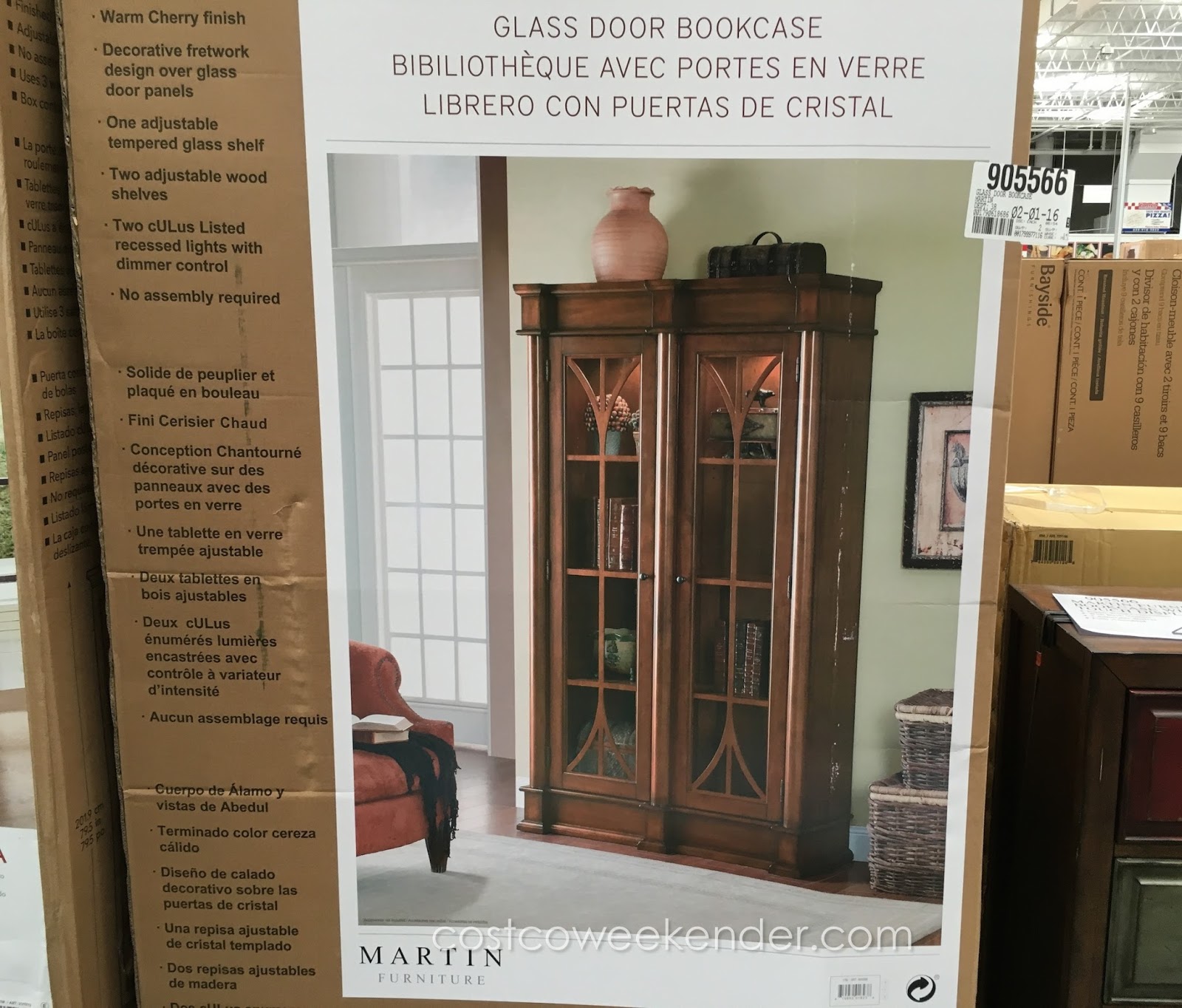 1364 #935338 Door Bookcase Here Are The Specs Martin Furniture Glass Door Bookcase pic Costco Doors 47611600