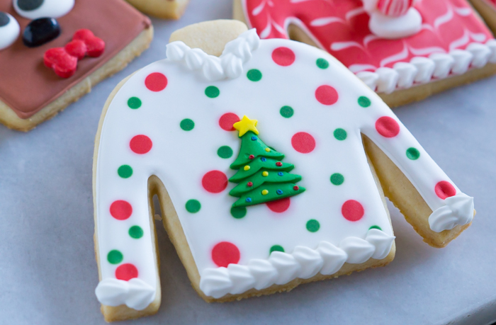 Easy Ugly Christmas Sweater Cookies - Bake at 350°