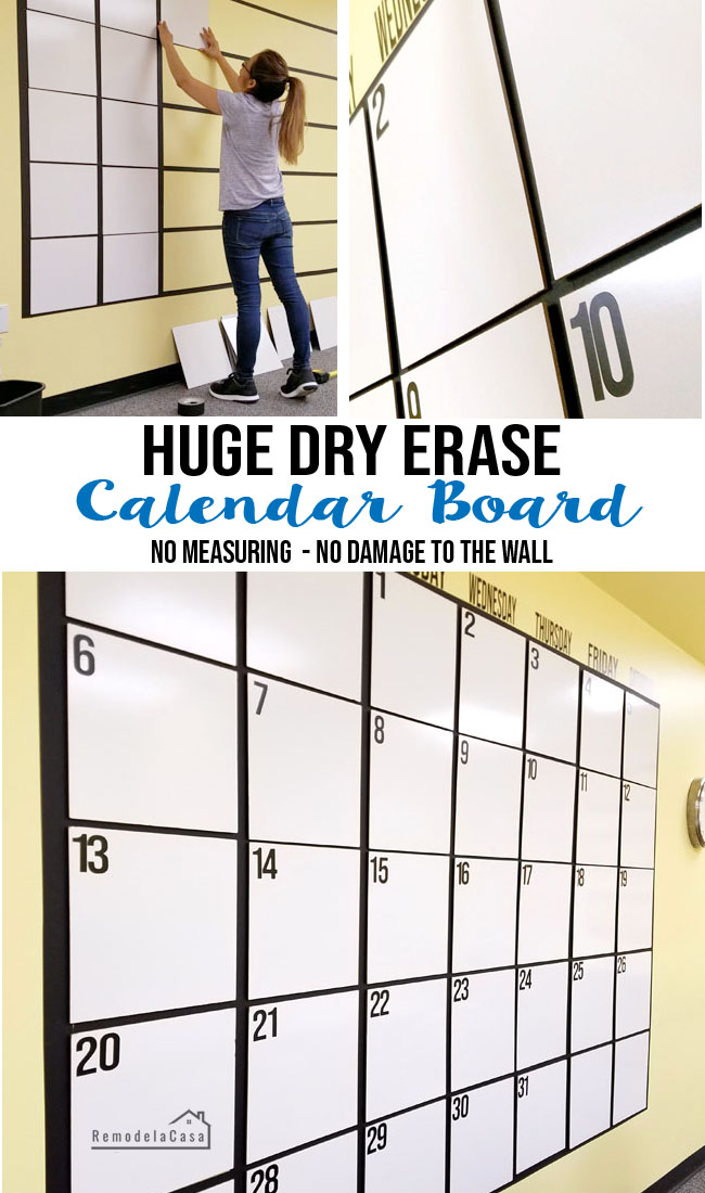 how to make a big dry erase board for under $60