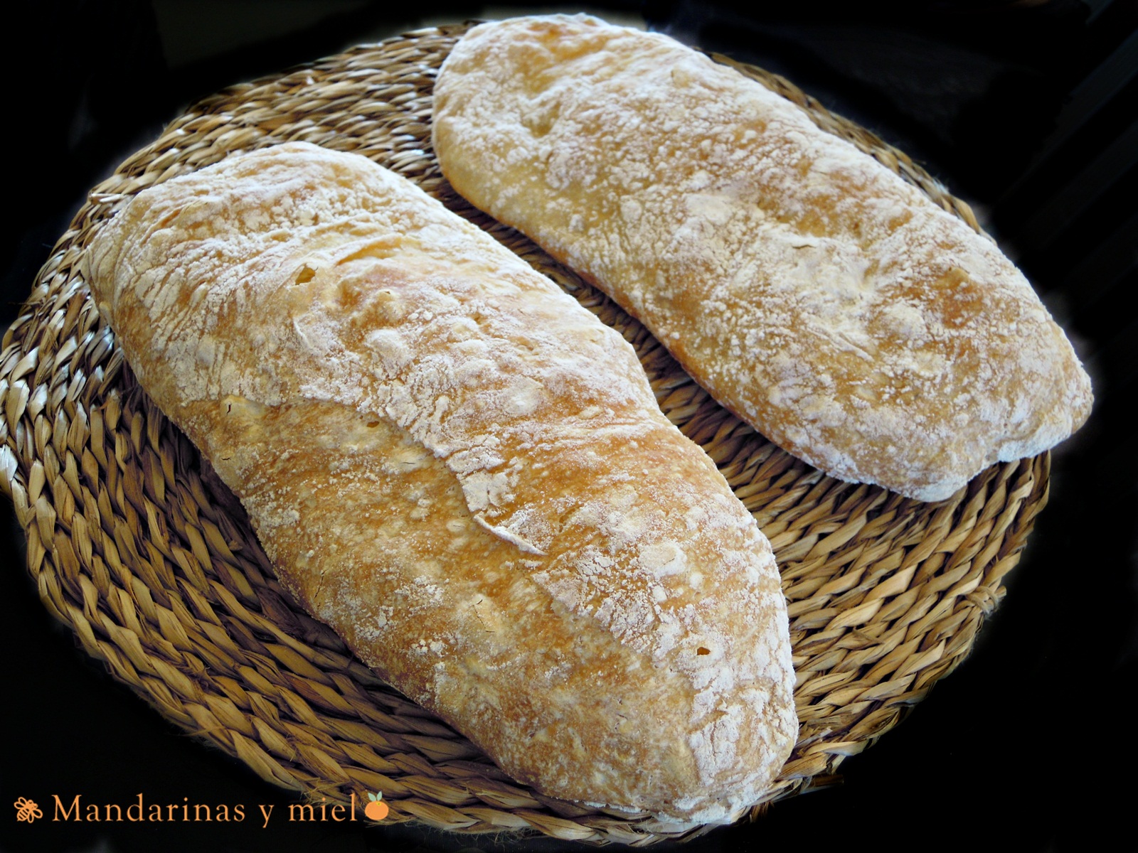 Pan de chapata Mandarinas y miel