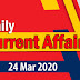 Kerala PSC Daily Malayalam Current Affairs 24 Mar 2020