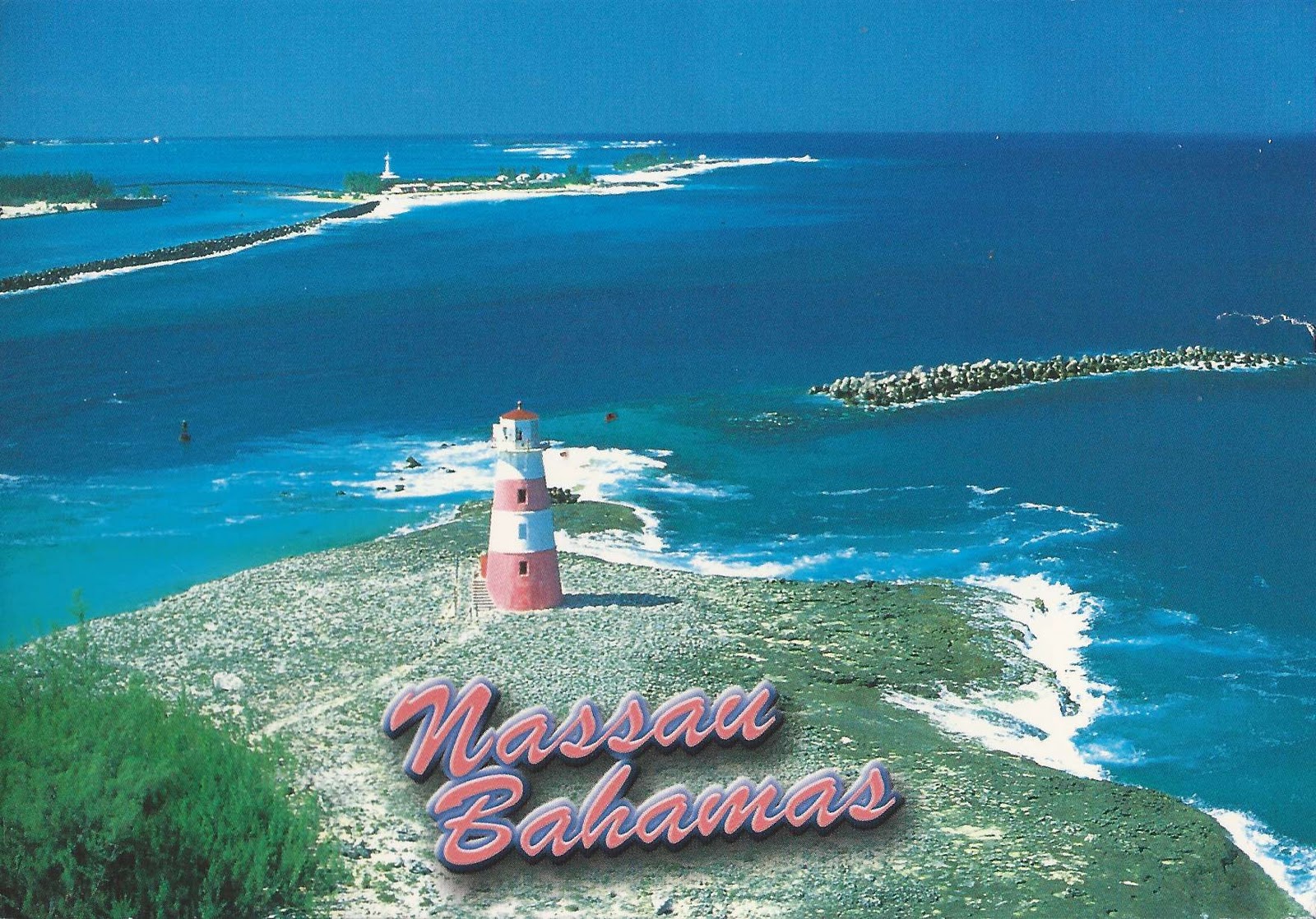 A Journey of Postcards A lighthouse from the Bahamas