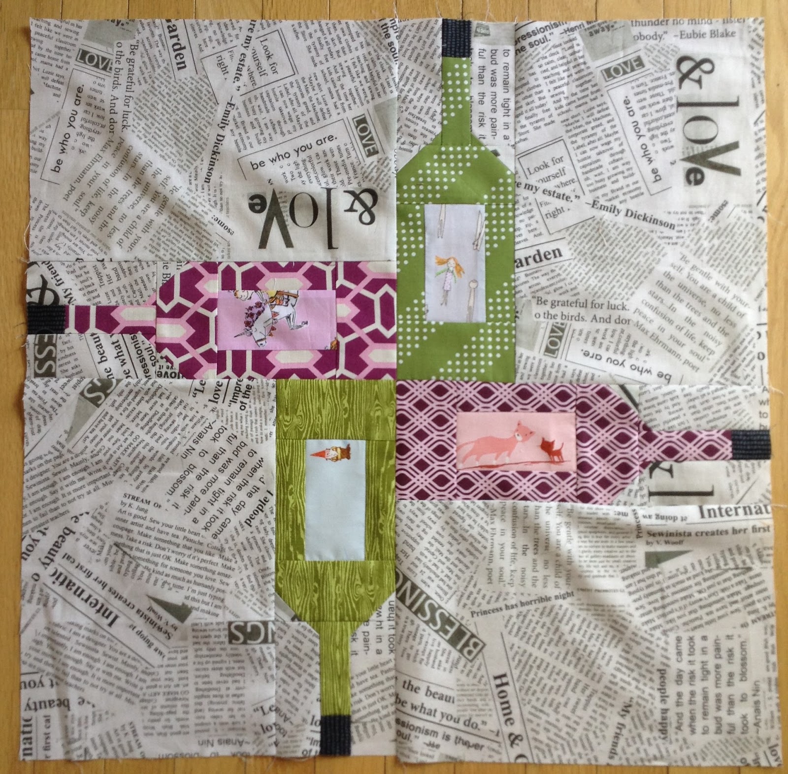 Daydreams of Quilts Spin the Bottle Block and Lap Quilt Tutorial