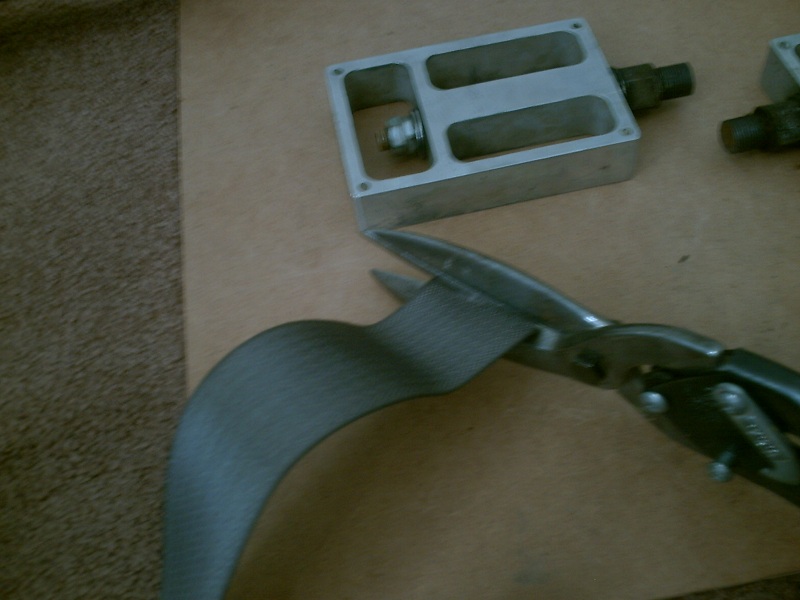 Home made bicycle toe straps Greens and Machines