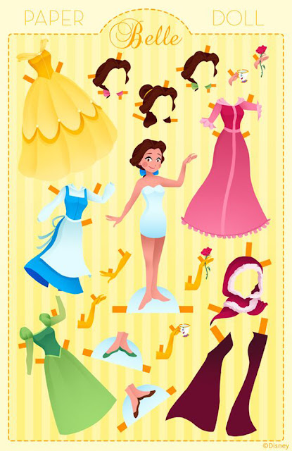 Disney Princess paper dolls filmprincesses.filminspector.com