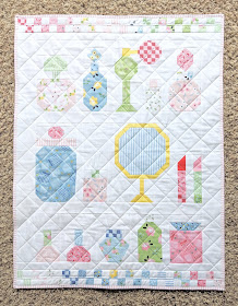 Free Vintage Vanity Quilt pattern by Heidi Staples of Fabric Mutt featuring Date Night fabric for Riley Blake Designs