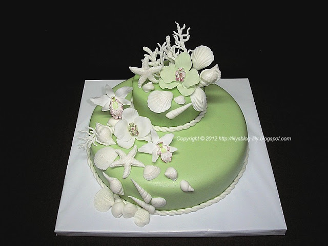 Tort orhidee si scoici/Cake orchids and shells