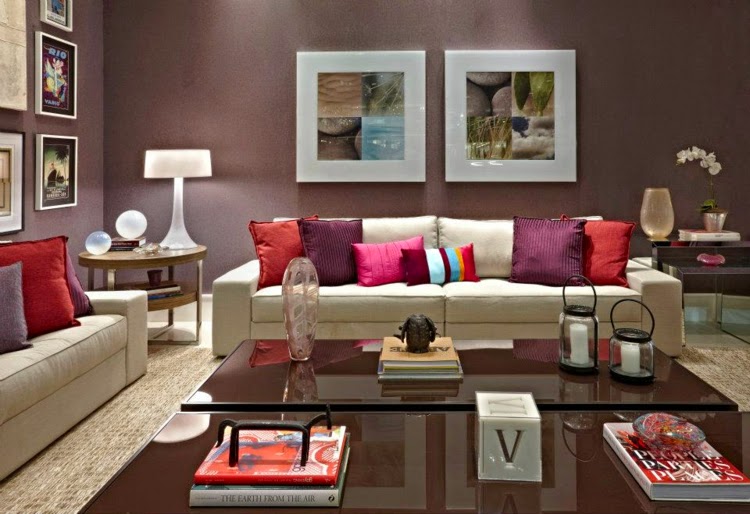 living room wall decor ideas:living room wall design in spring colors