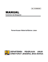 Manual Pemeriksaan Material Bahan Jalan