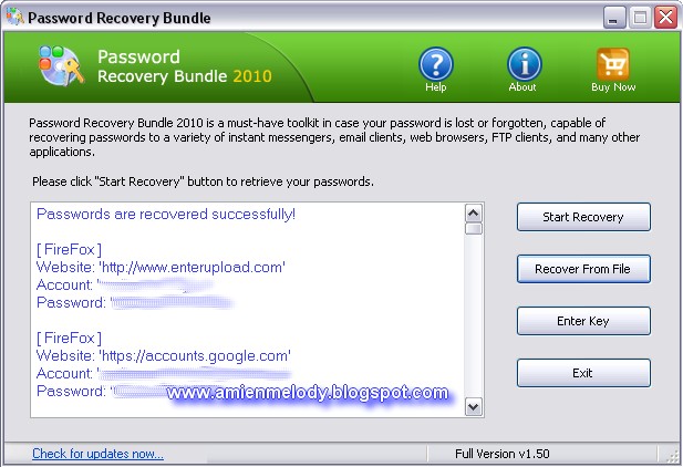 Password Recovery Bundle. Search the password.